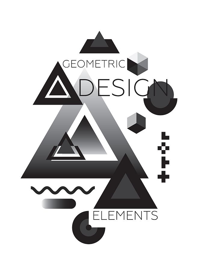 时尚抽象几何 点线面平面构成的艺术与应用